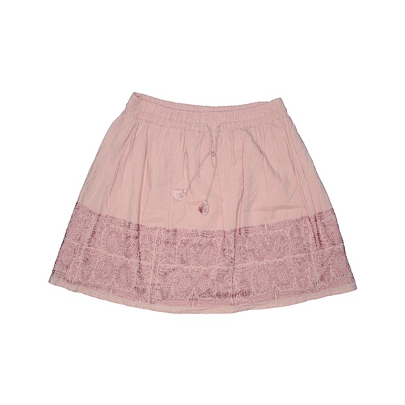 J. Crew Pink Embroidered Short Cotton Skirt - Picture 1 of 2